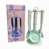 Conjunto de 6 Peças de Espátula de Silicone e Concha de Sopa Antiaderente Espátula de Silicone Colher Escumadeira Frigideira Resistente a Altas Temperaturas Conjunto de Utensílios de Cozinha Atacado