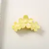 Moda Estilo Coreano Simples Presilha de Cabelo com Três Flores Mármore Versátil Grampo de Cabelo para a Parte de Trás da Cabeça Acessório de Cabelo Adorno de Cabeça