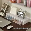 Soporte para Monitor de Computadora de Escritorio, Soporte para Computadora de Dormitorio, Organizador de Escritorio, Diseño Girly Estilo Ins