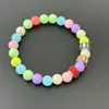 Dopamina Pulsera de Bolas Coloridas de Acrílico para Niños Anillo con Anilla de Taladro de Rueda Joyería Pulsera Fabricante Venta al Por Mayor
