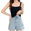 Camisole Vest de Veludo de Mínk Quente Espesso Branco Feminino Roupa Íntima Outono Inverno Sem Mangas Curto Tricô Camada Base Top