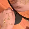 Pulsera Cruz de Estrella Dorada de Seis Puntas Medieval Diseño de Nicho Moda Exquisita Joyería de Mano de Diseño de Nicho para Mujeres