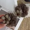 Scrunchie Floral Cor de Café Estilo Coreano para Mulheres, Fashion e Versátil, Novo Estilo 2026, para Rabos de Cavalo, Acessório de Cabelo com Textura de Alta Qualidade para Mulheres