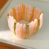 Pulsera de Cuerda Elástica con Empalme Degradado de Acrílico, Pulsera de Lujo Ligero de Nicho de Gama Alta, Accesorio de Mano con Personalidad y Temperamento Estilo Europeo y Americano