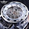 Reloj T-winner para hombre, moda informal, popular, con diamantes de imitación, reloj mecánico manual hueco, reloj para hombre