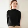 Suéter de cachemira de tres hilos para mujer, suéter de cachemira de color liso para mujer, capa base, estilo cálido engrosado, estilo retro