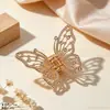 Nuevo Clip de Garra de Mariposa con Diamantes de Imitación de Aleación Temperamento de Gama Alta Versátil Clip de Tiburón Parte Posterior de la Cabeza Medio Recogido Dulce Accesorio para el Cabello para Mujeres