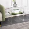 Mesa de Café Acrílica Transparente Mesa Lateral Personalizada para Sofá Mesa para Habitación de Hotel Sala de Recepción de Negocios Fabricante Procesamiento Hecho a Mano