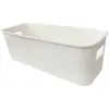 Caja de almacenamiento de escritorio estilo japonés blanco lechoso, organizador de cajones de plástico, caja clasificadora de artículos pequeños y varios para el hogar