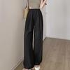 Pantalones Finos de Verano para Mujer, Estilo High Street Americano, Modernos, de Gama Alta, Frescos y con Estilo, Pantalones Casuales de Pierna Recta Amplia, con Caída 2024