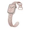 Correa de silicona con hebilla de mariposa y estampado de leopardo para Apple Watch, correa universal para Apple Watch de 1.ª a 8.ª generación.