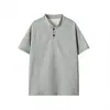 Camiseta de Manga Corta para Hombre de Algodón 270g con Diseño de Empalme Estilo Nuevo de Verano Estilo Coreano Tendencia Camiseta Juvenil Talla Grande