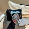 Bolsa de Nylon Manual com Bordado Pesado de Donut Bolsa Transversal Casual Japonesa para Passeios e Trabalho Bolsa de Ombro Versátil