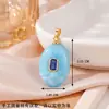 Colgante transfronterizo retro geométrico ojo colorido colgante accesorios para joyería DIY moda de verano accesorios frescos para mujeres