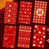 2027 Año del Cordero Sobre Rojo Hojuelas Doradas Escarchado Creativo Dibujos Animados 3D Zodiaco Cien Yuan Mil Yuanes Sobre de Dinero de la Suerte Bolsa de Sobre Rojo de Año Nuevo