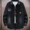 Jaqueta jeans primavera 2025 novo estilo para meninos do ensino médio, adolescentes, roupas masculinas estilosas, jaqueta de estudante universitário, camisa