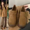 Zapatos Birkenstock de Suela Gruesa para Aumentar la Altura para Mujer 2025 Primavera Nuevo Estilo Perezosos Slip-On Zapatos Birkenstock Retro Mocasines Casuales