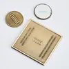 Placa de metal de cobre para indústria de portas, roupas personalizadas, logotipo galvanizado, marca registrada, móveis, aço inoxidável, logotipo, ferragens, pequena placa de identificação