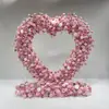 Amazon Transfronterizo Fiesta de Bodas Forma de Corazón Arte de Hierro Metálico Arco Dorado Soporte Dorado Decoración de Arco Soporte de Fondo