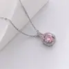 Collar Gs Imitación Moissanita Diamante Cuadrado Pequeño para Mujer, Cadena Clavicular Única y Elegante de Circonita de Un Quilate, Joyería Ol con Diseño de Cielo Estrellado