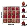 Juego de bolas decorativas navideñas transfronterizas para fiesta adornos colgantes para árbol de Navidad bolas navideñas pintadas aterciopeladas juego de caja de regalo