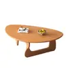 Mesa de café moderna de madera maciza para salas de estar pequeñas, estilo Ins moderno, mesa creativa simple para mirador