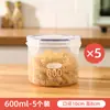 Frascos de Plástico Sellados para Granos, Almacenamiento de Cocina, Contenedores Transparentes, Cajas para Snacks, Alimentos Secos y Frascos para Almacenar Té