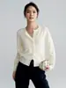 Cardigã de Tricô Curto com Gola Redonda e Fio para Mulheres, Suéter Fino de Lã, Jaqueta Top de Cor Sólida Pequena, Novo Estilo Outono/Inverno, Slim Fit Feminino