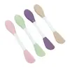 Novo Pincel de Silicone Dupla Face com Cabo de ABS, Pincel para Máscara, Ferramenta para Misturar Máscara, Colher para Máscara, Bastão para Creme Facial, Bastão de Mistura