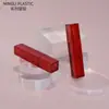 Fuente 4ml Petg Semitransparente Rojo Tubo Cuadrado de Gama Alta Tubo para Brillo de Labios Tubo Vacío para Brillo de Labios Tubo para Aceite Labial Tubo para Brillo de Labios Material de Empaque Cosmético