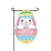 Bandera de Jardín de Pascua Transfronteriza Decoración de Patio Festivo Bandera Colgante de Conejo y Huevo Bandera de Poliéster Lino de Doble Cara Personalización
