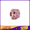 Marca Pan Cobre Blanco Plateado Cuentas Sueltas San Valentín Nuevas Llegadas Oro Rosa Corazón Pintado a Mano Cuentas Pavé Accesorios DIY Joyería