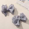 Nueva Moda China de Alta Gama Doble Capa Lazo Pinza de Agarre Accesorios para el Cabello Temperamento Francés Super Hada Accesorios para Horquillas