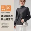 Capa base OEM hecha a medida, marca blanca, de doble capa, cuello alto para mujer, otoño/invierno, forrada de forro polar, engrosada, ropa interior térmica de doble cara