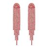 Pendientes de Pedrería de Nuevo Estilo Transfronterizos Europeos y Americanos 2026 con Colgantes Largos en Forma de Rama con Borlas, Pendientes Elegantes y Versátiles para Mujer