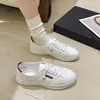 Comércio Exterior Sapatos Brancos Novos Retro Planos Bico Redondo Versáteis Tênis Cadarço Estudante Esportivos e Casuais Sapatos Atacado