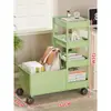 Estante para guardar bolsas de libros junto al escritorio, estantería debajo del escritorio, organizador de material de estudio para el aula, carrito móvil para bocadillos y juguetes