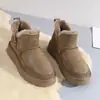 Botas de Neve Femininas Inverno 2026 Novo Estilo Cano Curto Antiderrapante Solado Grosso Versátil Com Plush Espesso Zíper Lateral Botas de Algodão Nordeste