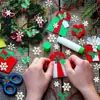 Navidad Transfronteriza Caliente Juego de Copo de Nieve de Resina Hoja Verde Decoración de Árbol de Navidad Empaque de Caja de Regalo Accesorios Hechos a Mano DIY