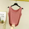 Regata de Modal Feminina Verão Nova Tamanho Grande Solta Sem Mangas Camisa Base Top Camiseta Regata Fina