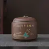Lote de Latas de Té de Arena Morada China Latas para Pu'Er Selladas Cerámica Doméstica Almacenamiento Grande para Té Pu'Er Cajas de Almacenamiento para Té