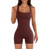 Traje de fitness de una pieza con espalda descubierta, efecto adelgazante y levantador de cadera, pantalones cortos de fitness para mujer, traje de yoga aéreo para entrenamiento corporal deportivo.