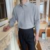 Suéter con Cuello Polo para Hombre Otoño e Invierno Estilo Japonés Solapa Simple Suéter de Punto Estilo Coreano Ins Moda y Guapo Chaqueta Casual