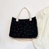 Bolsa Tote Simples de Ombro 2024 Moda Bolsa de Pano Bolsa Tote de Compras Novo Estudante Verão Personalizada Casual Rosa