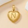 Joyería de moda transfronteriza, colgante de amor de acero inoxidable fundido a presión, tridimensional, de titanio y acero, con 26 letras, pulsera, collar y accesorios.
