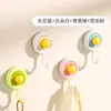 Gancho de Ventosa de Manzana de Dibujos Animados, No Requiere Taladro, Sin Rastro, Extraíble, Reutilizable, Gancho de Ropa Arcoíris para Baño y Hogar