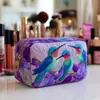 Bolsa de maquiagem acolchoada de mão com tartarugas marinhas e estrelas do mar transfronteiriças, bolsa multifuncional, impressão digital, direto do fabricante