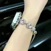 Pulseira de relógio em formato de coração rosa adequada para Xiaomi Mi Band 10/9/8Pro e pulseira de relógio Redmi