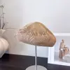 Boina Elegante e Versátil para Mulheres no Verão, Chapéu de Pintor Literário Respirável com Recortes, Chapéu de Comissária de Bordo para Proteção Solar e Sombra nas Férias