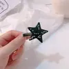 Design de nicho glitter estrela fofa grampo de cabelo y2k doce legal garota popular estrela de cinco pontas clipe de franja clipe lateral adorno de cabeça